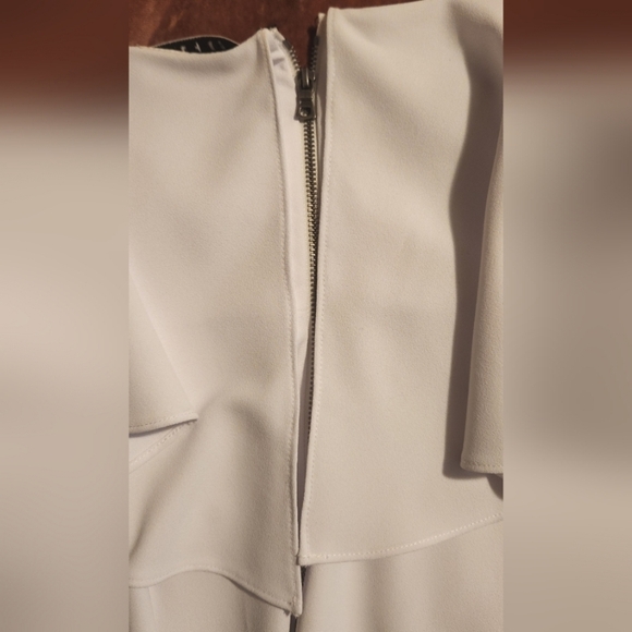 Alice + Olivia White Silk Blend Strappy Mini Dress Size 8 - Picture 8 of 9